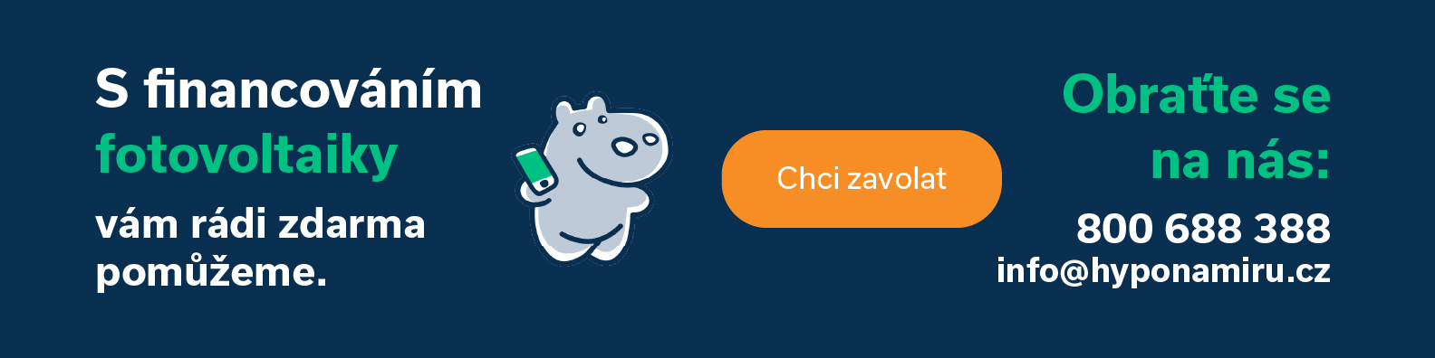 Financování fotovoltaiky s tlačítkem zavolat