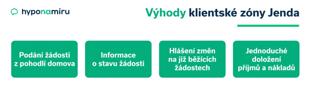 Výhody vyřízení dávky v aplikaci Jenda